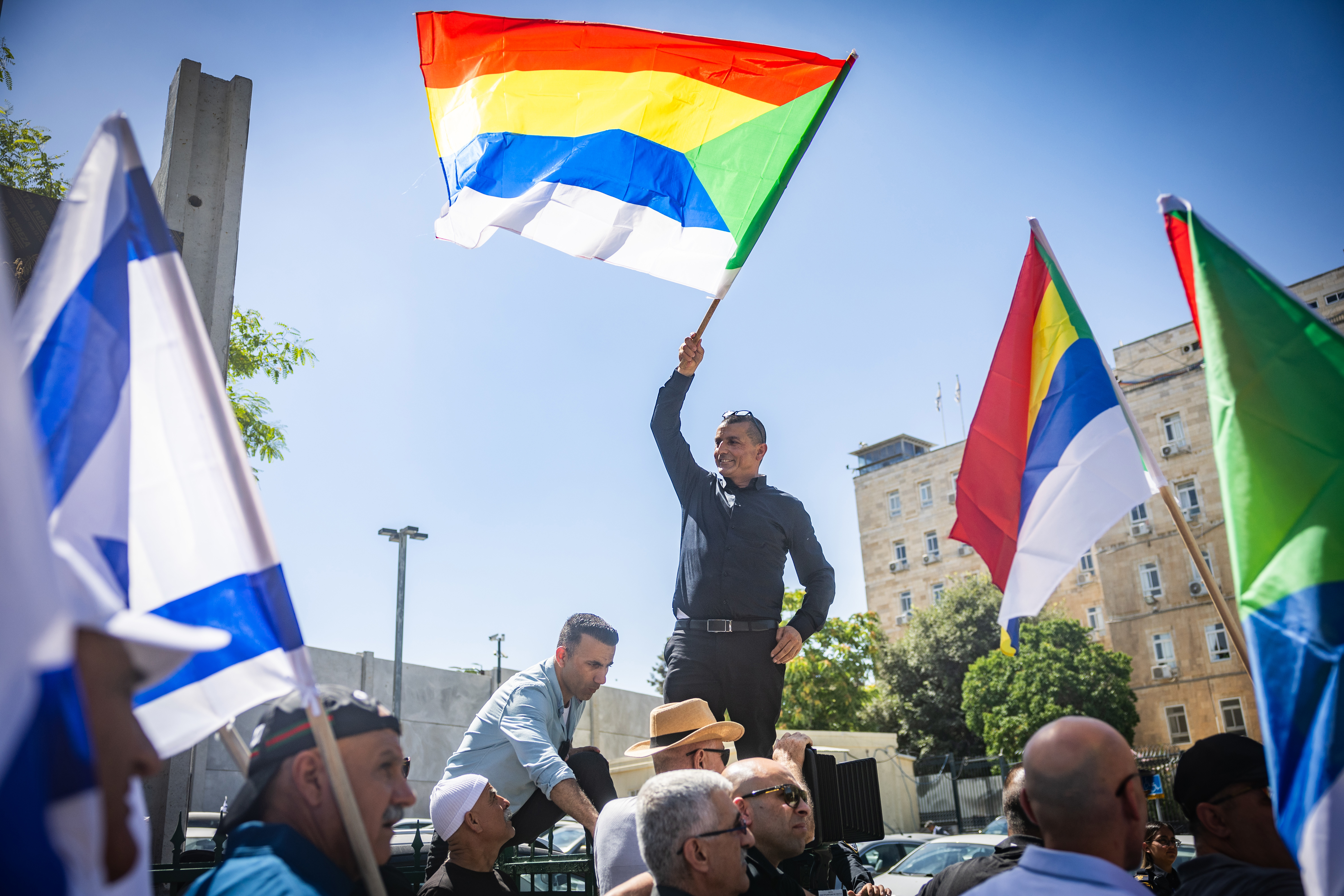 בני העדה הדרוזית במחאה