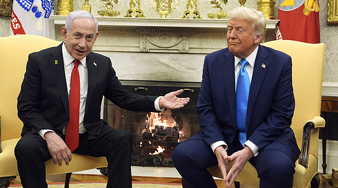נשיא ארצות הברית דונלד טראמפ עם ראש הממשלה בנימין נתניהו, פברואר 2025