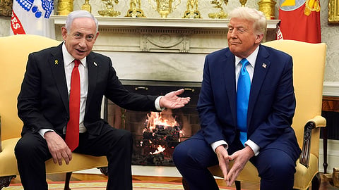 נשיא ארצות הברית דונלד טראמפ עם ראש הממשלה בנימין נתניהו, פברואר 2025