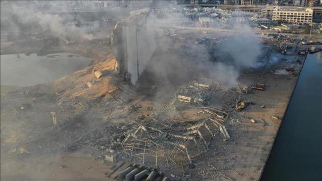פיצוץ ביירות תמונה אווירית 4.8.20