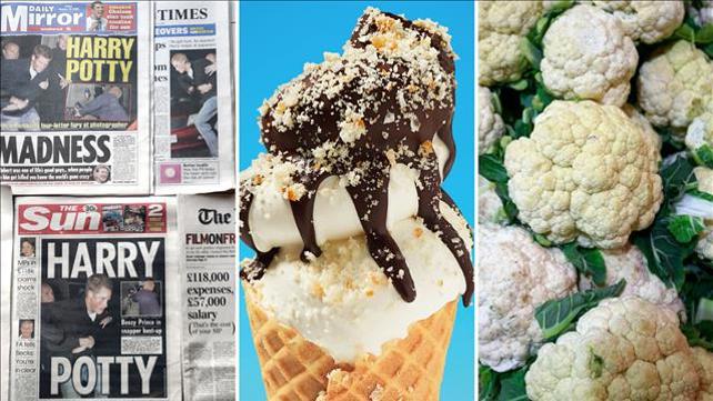 גלידה, עיתון וכרובית