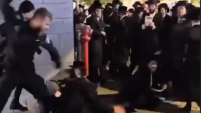 שוטרים מכים מפגינים חרידים בבית שמש