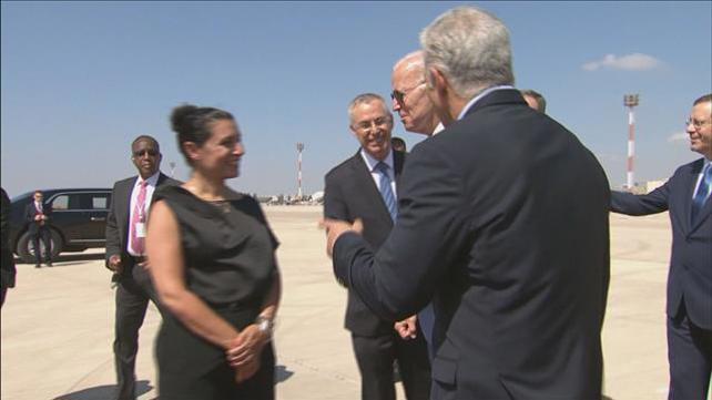 ביידן, שולץ, לפיד, נתב"ג, נחיתת ביידן, ביקור ביידן