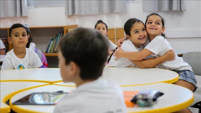 ילדים בבית ספר "השלום" במבשרת ציון, 01.09.19