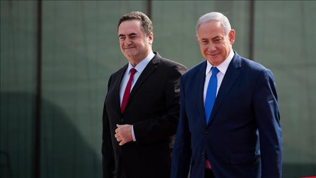 בנימין נתניהו וישראל כץ בטקס הפתיחה של נמל תעופה רמון, ינואר 2019