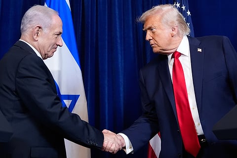דונלד טראמפ ובנימין נתניהו - ארכיון צילום: AP Photo/Alex Brandon, File