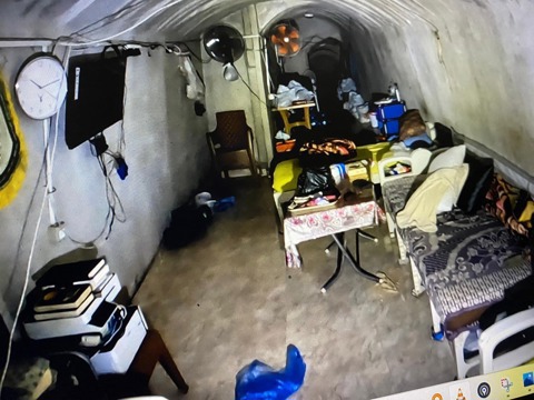 המנהרה בה שהה יחיא סינוואר