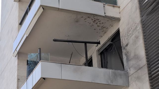פגיעה בבניין בנהריה