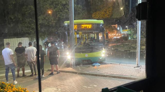 אוטובוס לאחר תקיפה של הנהג