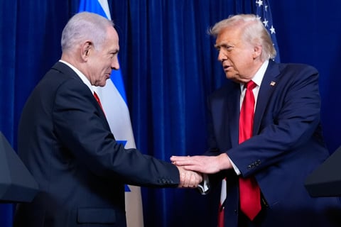 נשיא ארצות הברית דונלד טראמפ וראש הממשלה בנימין נתניהו, דצמבר 2025