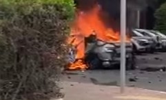 פיצוץ רכב ברחוב הבנים בהרצליה