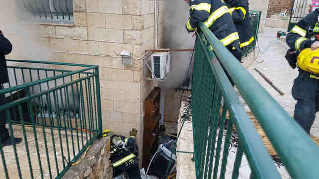 השריפה ברחוב יוסי בן יועזר בירושלים