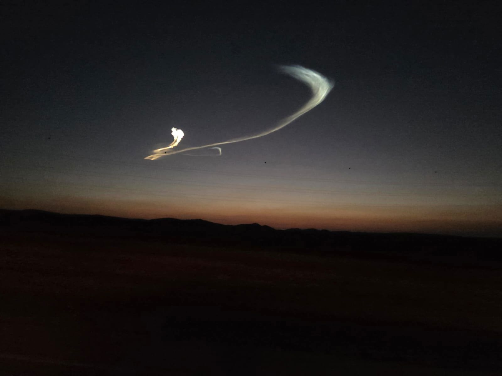תיעוד יירוט טיל איראני בדרום הנגב