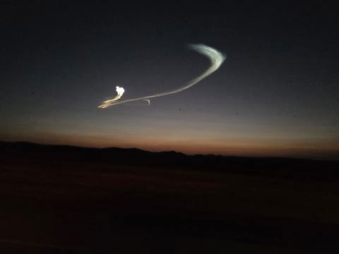 תיעוד יירוט טיל איראני בדרום הנגב