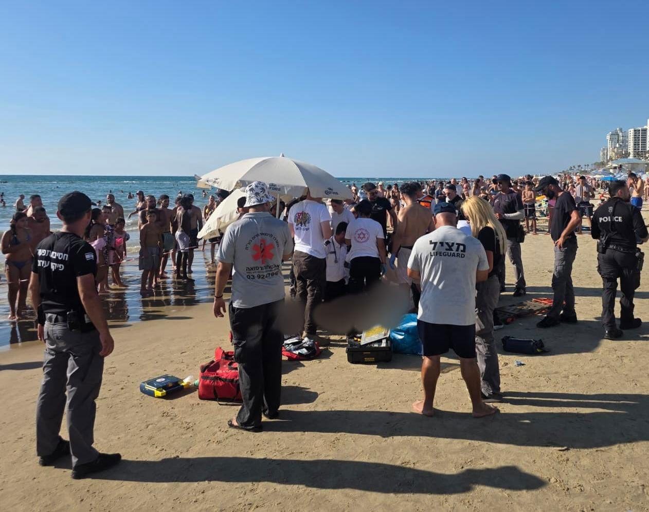 זירת הטביעה בחוף הסלע בבת ים