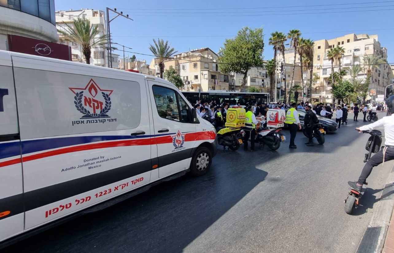 זירת התאונה בבני ברק