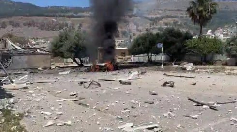 הרס רב בבסיס בקריית שמונה: זו רקטת הבורכאן של חיזבאללה