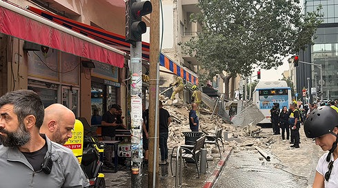 בניין בשיפוץ קרס ברחוב נחלת בנימין בתל אביב, אין נפגעים