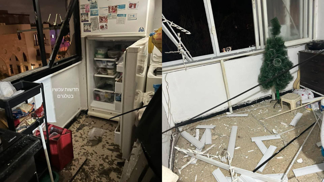 הירי מתימן: תיעוד נזק שנגרם לדירה בתל אביב