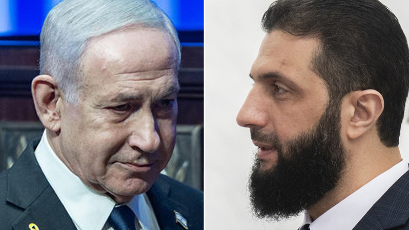 נשיא סוריה אחמד א-שרע, ראש הממשלה בנימין נתניהו