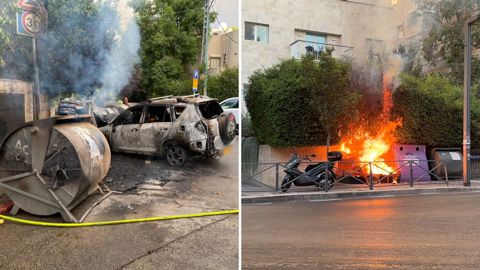 הצתות מול מעון ראש הממשלה בהפגנה למען שחרור החטופים בירושלים