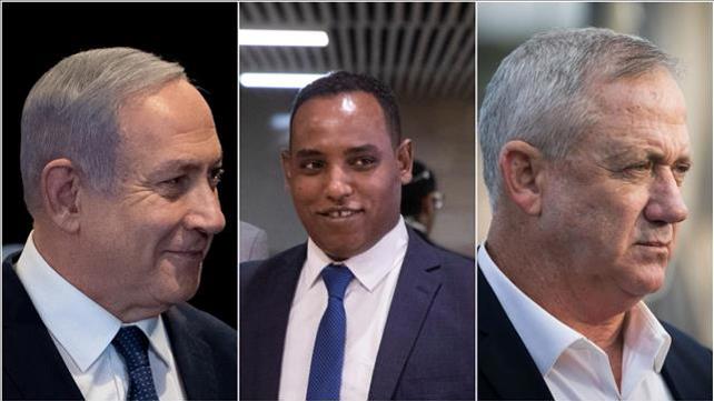 גנץ יברקן ונתניהו