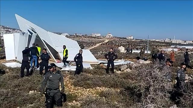 פינוי המאחז שהקים נכדו של הרב דרוקמן בשומרון 20.01.23