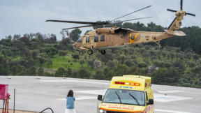 פינוי חיילים פצועים לבית החולים זיו בצפת, פברואר 2024
