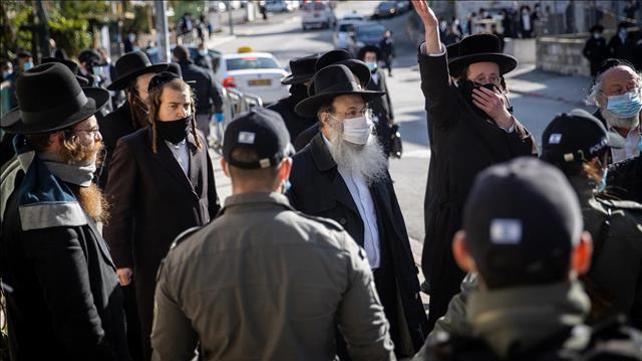 סגר שלישי קורונה חרדים, אכיפה בשכונת סנהדריה, ירושלים 19.01.21