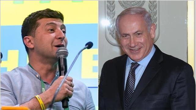 רה"מ נתניהו, נשיא אוקראינה ולדימיר זלנסקי