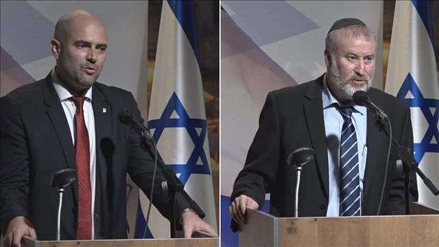 אמיר אוחנה ואביחי מנדלבליט בטקס הפרידה משי ניצן 18.12.19