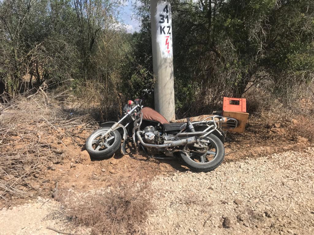 אופנוע של אחד מהמחבלים שניסה לחדור לקיבוץ ארז
