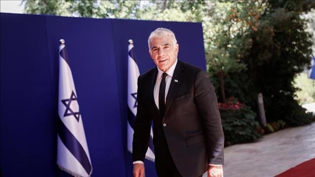 לפיד בבית הנשיא ביומו הראשון בתפקיד שר החוץ, 14.06.2021