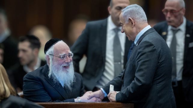 בנימין נתניהו וישראל אייכלר במשכן הכנסת, ארכיון