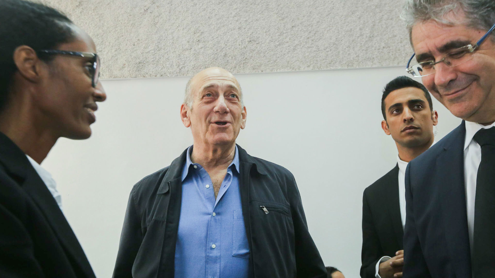 ראש הממשלה לשעבר, אהוד אולמרט, בדיון במשפטו