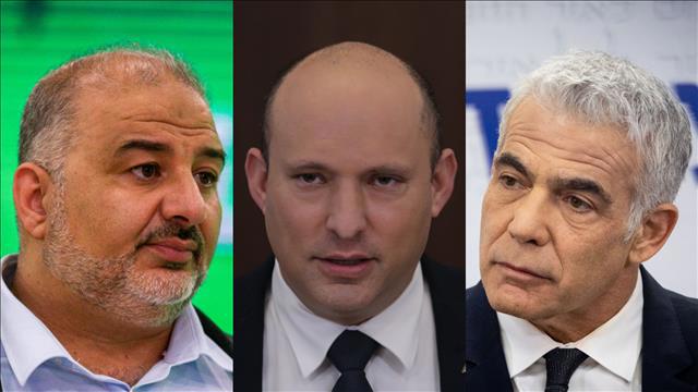 מנסור עבאס, נפתלי בנט, יאיר לפיד