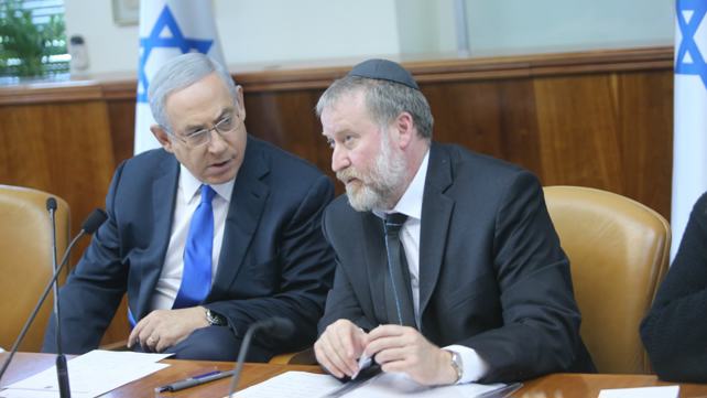 רה"מ בנימין נתניהו עם היועמ"ש אביחי מנדלבליט
