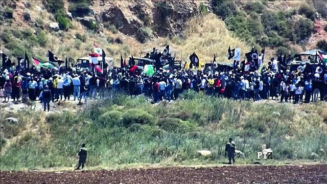 תומכי חיזבאללה במחאה בגבול הצפון 23.05.21