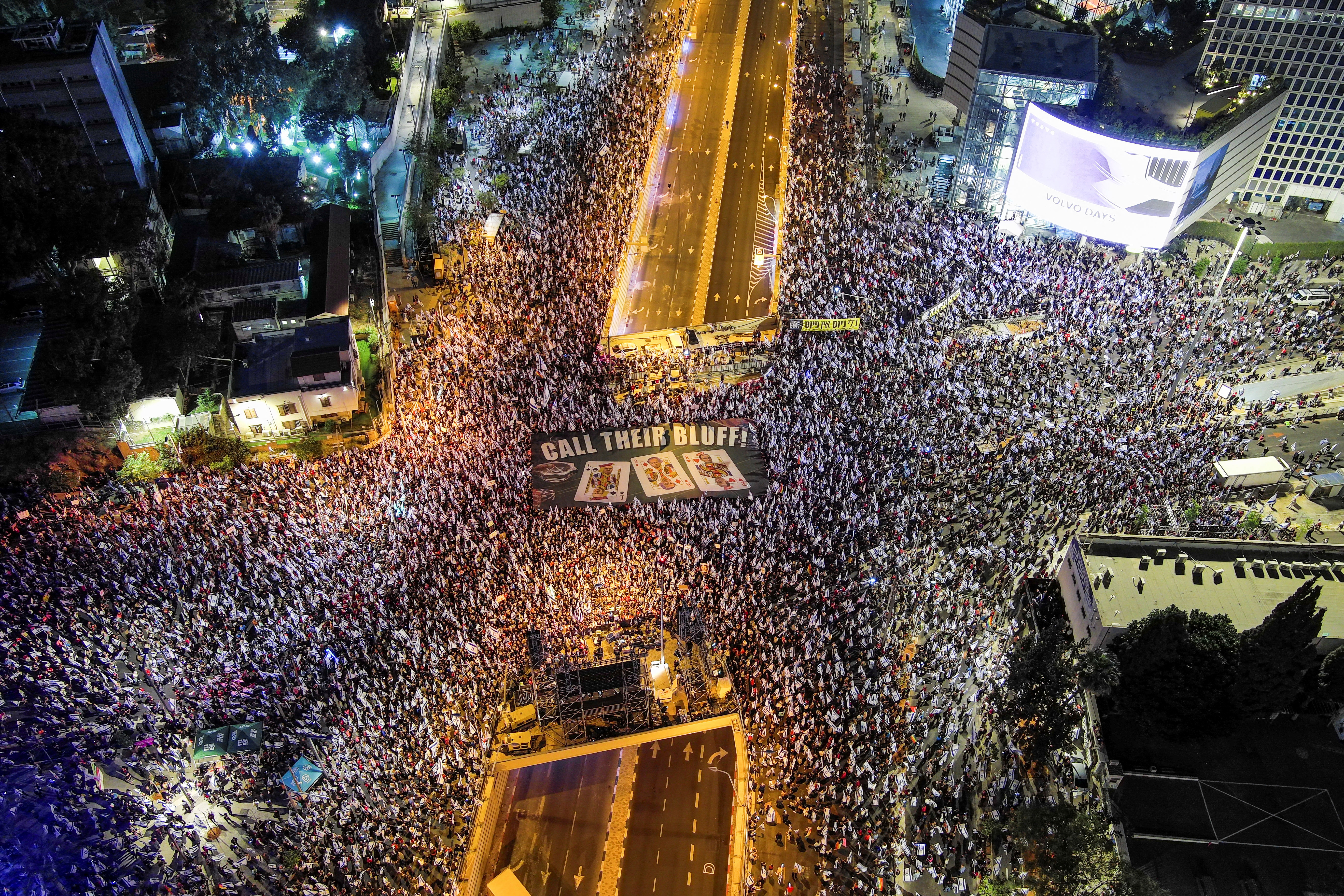 הפגנה נגד הרפורמה תל אביב קפלן 06.05.23