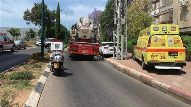 זירת השריפה בכפר סבא