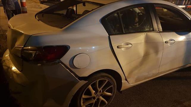 רכב שנפגע באום אל פאחם 