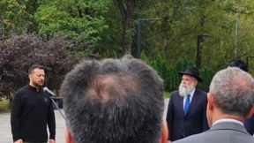 נשיא אוקראינה וולדימיר זלנסקי בטקס בבאבי יאר