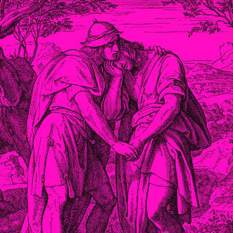 אהבת דוד ויהונתן. ציור מאת Julius Schnorr von Karo