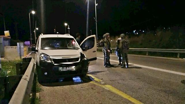 זירת התאונה סמוך לצומת יצהר