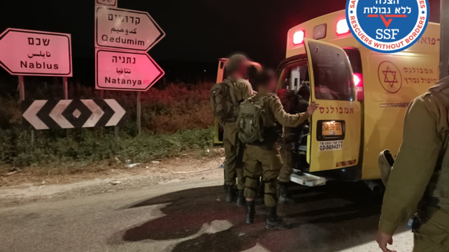 פיגוע ירי פצוע קל בינוני כיכר דיר שרף שבי שומרון