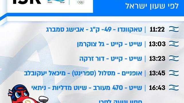 לו"ז אולימפיאדה 07.08.24