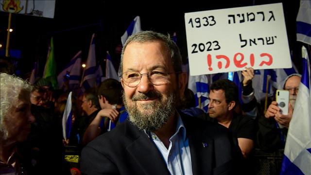 אהוד ברק השוואה גרמניה מחאה הפגנה נגד הרפורמה המשפטית איילון ת"א, 25.2.23