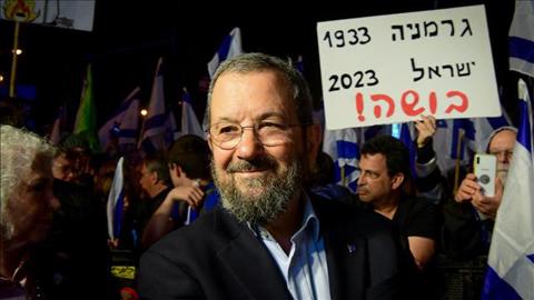 אהוד ברק השוואה גרמניה מחאה הפגנה נגד הרפורמה המשפטית איילון ת