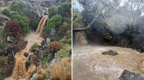 הבניאס בשיאו, נחל סער זורם בעוצמה: התיעודים המרהיבים מהגולן