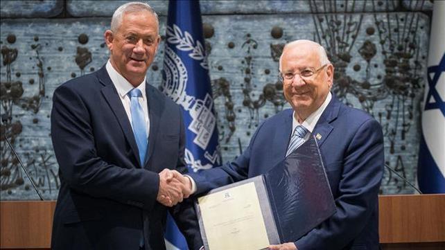בני גנץ והנשיא ראובן ריבלין